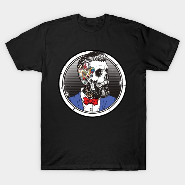 Skull Barber T-Shirt by Elrokk86